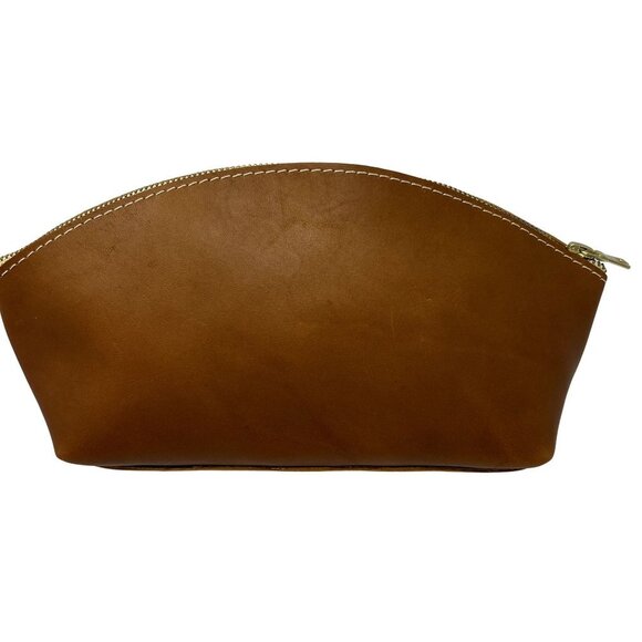 NWOT Portland Goods Leather Makeup Toiletry cosmetics bag - Picture 2 of 9